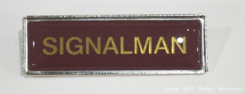 Oblong signalman's badge product photo